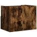 Mesitas de noche de pared 2 uds color roble ahumado 45x30x35 cm