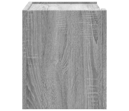 Mesitas de noche de pared 2 uds gris Sonoma 45x30x35 cm