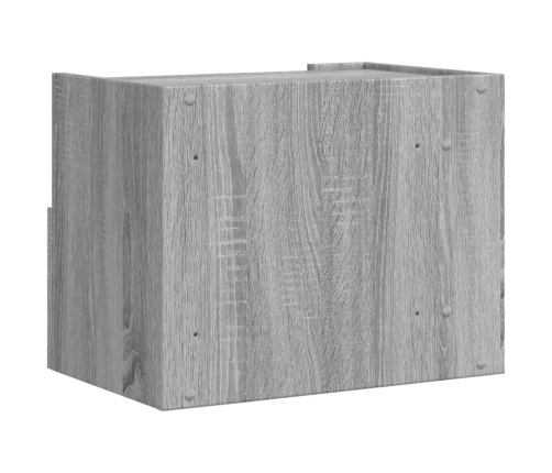 Mesitas de noche de pared 2 uds gris Sonoma 45x30x35 cm