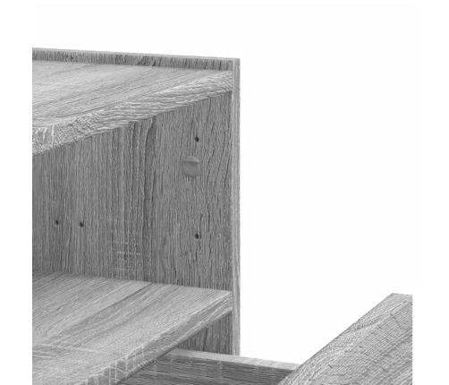 Mesitas de noche de pared 2 uds gris Sonoma 45x30x35 cm