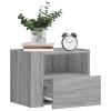 Mesitas de noche de pared 2 uds gris Sonoma 45x30x35 cm