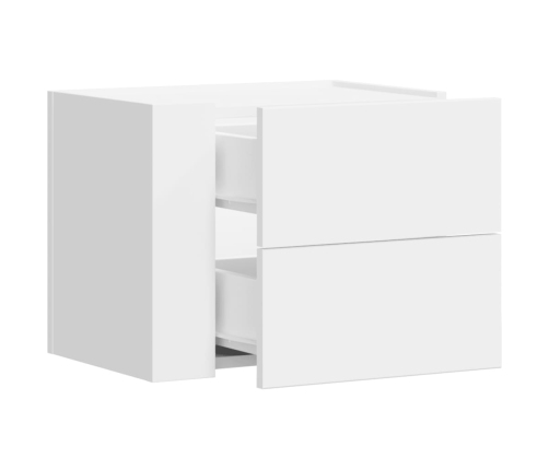 vidaXL Mesitas de noche de pared 2 unidades blanca 45x30x35 cm