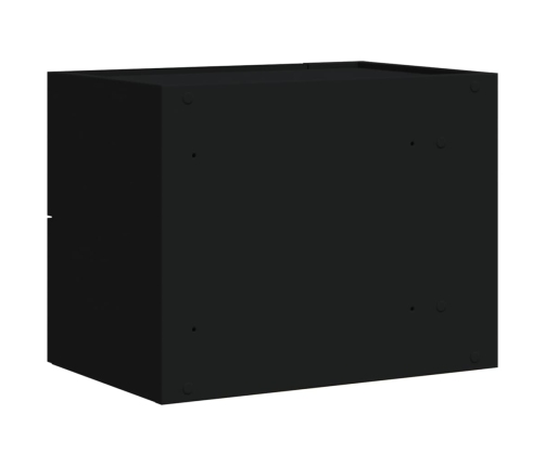 Mesitas de noche de pared 2 unidades negra 45x30x35 cm