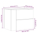 vidaXL Mesitas de noche de pared 2 unidades roble Sonoma 45x30x35 cm