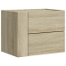 Mesitas de noche de pared 2 unidades roble Sonoma 45x30x35 cm