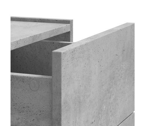 Mesitas de noche de pared 2 unidades gris hormigón 45x30x35 cm