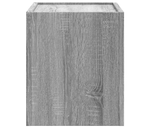 Mesitas de noche de pared 2 uds gris Sonoma 45x30x35 cm