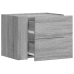 Mesitas de noche de pared 2 uds gris Sonoma 45x30x35 cm