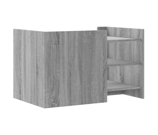 Mesa de centro de madera de ingeniería gris Sonoma 80x50x50 cm