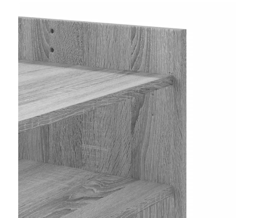 Mesa de centro de madera de ingeniería gris Sonoma 80x50x50 cm