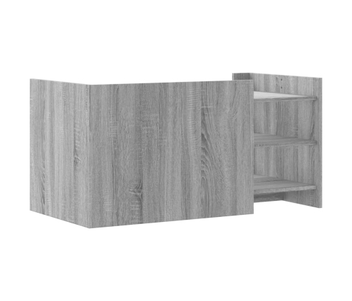 Mesa de centro madera de ingeniería gris Sonoma 100x50x50 cm