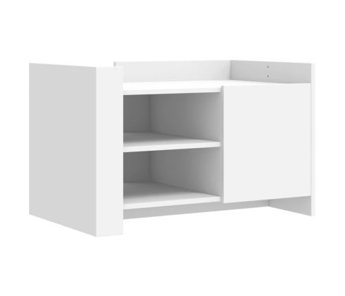 vidaXL Mesa de centro madera de ingeniería blanca 80x50x50 cm