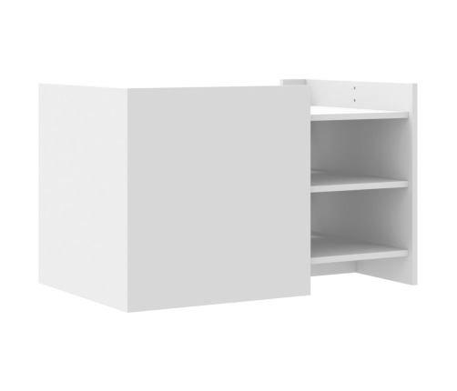 vidaXL Mesa de centro madera de ingeniería blanca 80x50x50 cm