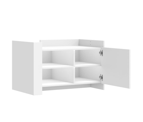 vidaXL Mesa de centro madera de ingeniería blanca 80x50x50 cm