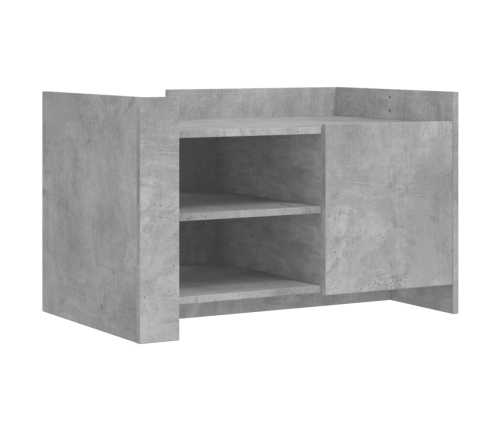 Mesa de centro madera de ingeniería gris hormigón 80x50x50 cm