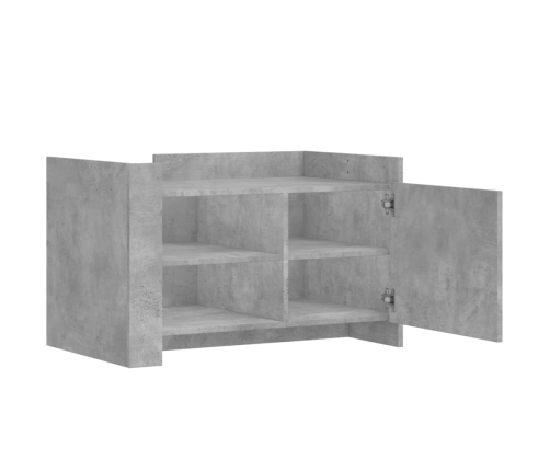 Mesa de centro madera de ingeniería gris hormigón 80x50x50 cm