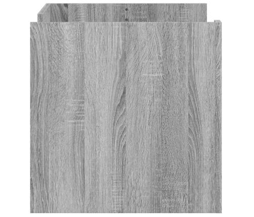 vidaXL Mesa de centro de madera de ingeniería gris Sonoma 80x50x50 cm