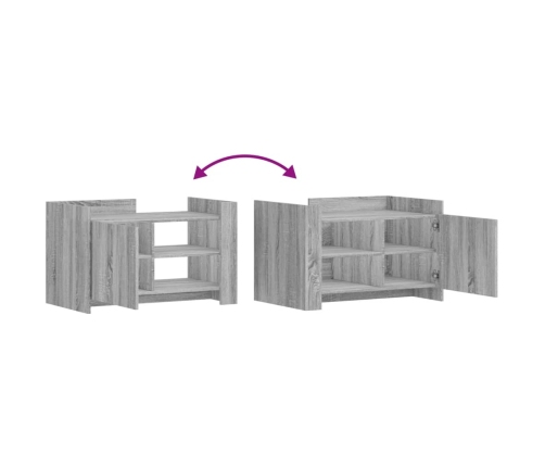 vidaXL Mesa de centro de madera de ingeniería gris Sonoma 80x50x50 cm