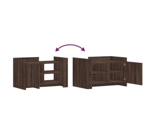 Mesa de centro de madera de ingeniería marrón roble 80x50x50 cm