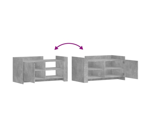 Mesa de centro madera de ingeniería gris hormigón 100x50x50 cm