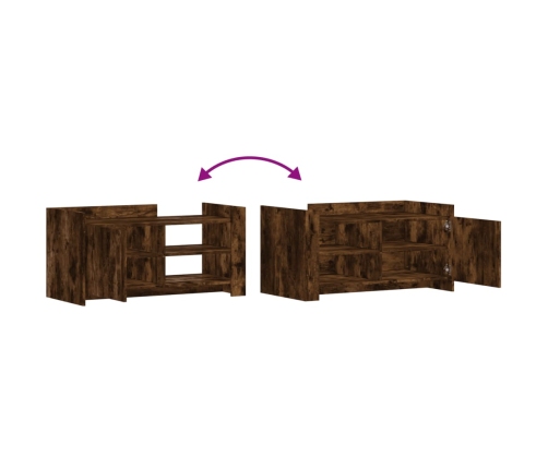 Mesa de centro madera de ingeniería roble ahumado 100x50x50 cm