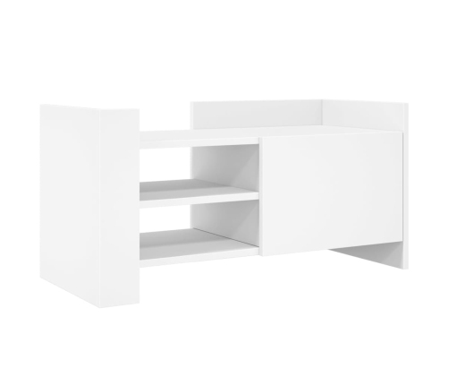 Mueble de TV madera de ingeniería blanco 80x35x40 cm