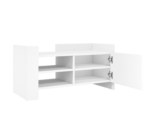 Mueble de TV madera de ingeniería blanco 80x35x40 cm