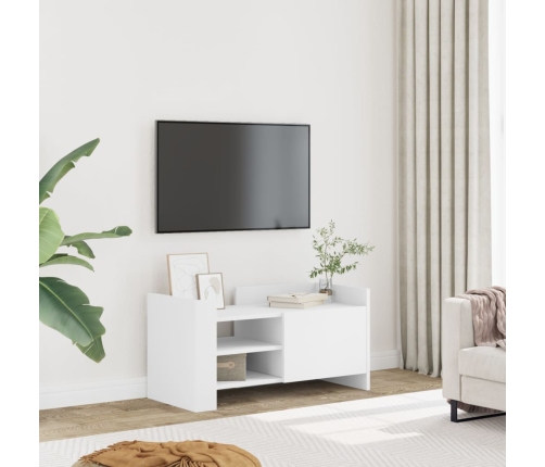 Mueble de TV madera de ingeniería blanco 80x35x40 cm