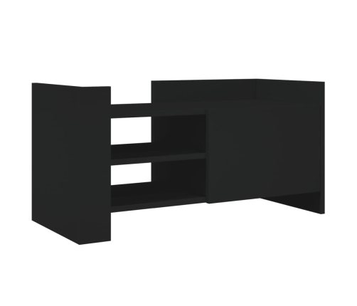 Mueble de TV madera de ingeniería negro 80x35x40 cm