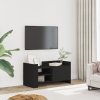 Mueble de TV madera de ingeniería negro 80x35x40 cm