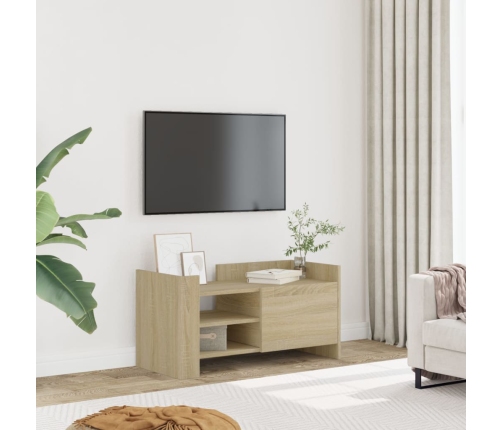 Mueble de TV madera ingeniería roble 80x35x40 cm