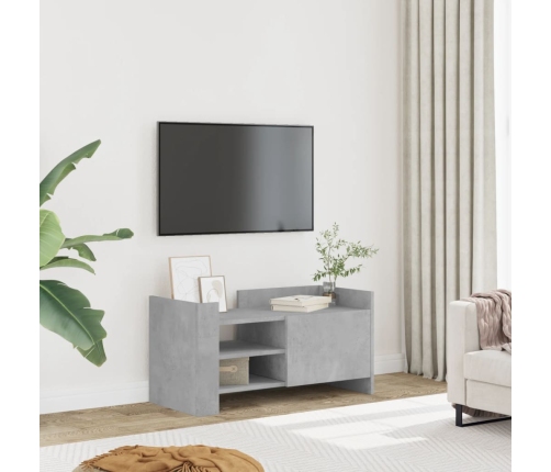 Mueble de TV madera ingeniería gris hormigón 80x35x40 cm