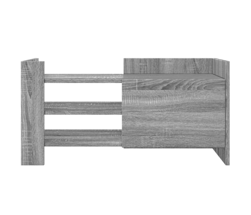 vidaXL Mueble de TV madera de ingeniería gris Sonoma 80x35x40 cm