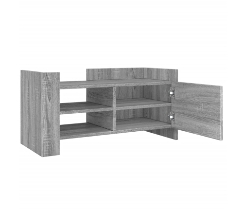 vidaXL Mueble de TV madera de ingeniería gris Sonoma 80x35x40 cm