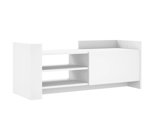 Mueble para TV madera contrachapada blanco 100x35x40 cm