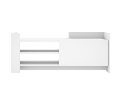 Mueble para TV madera contrachapada blanco 100x35x40 cm