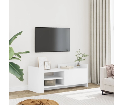 Mueble para TV madera contrachapada blanco 100x35x40 cm