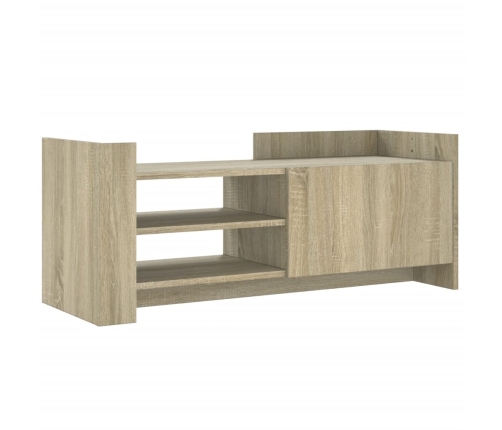 Mueble para TV madera contrachapada color roble 100x35x40 cm