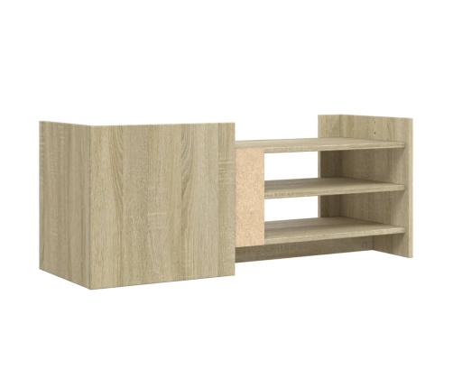 Mueble para TV madera contrachapada color roble 100x35x40 cm