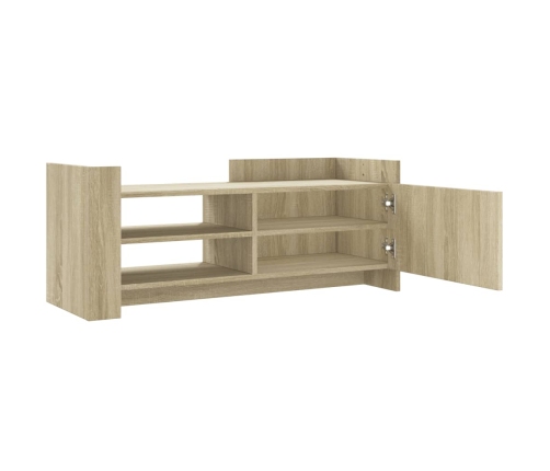 Mueble para TV madera contrachapada color roble 100x35x40 cm