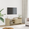 Mueble para TV madera contrachapada color roble 100x35x40 cm