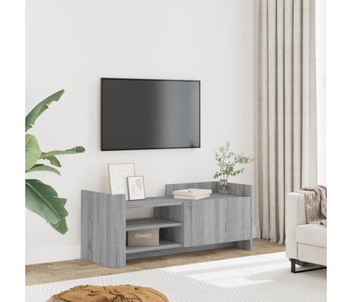 vidaXL Mueble de TV madera contrachapada gris Sonoma 100x35x40 cm