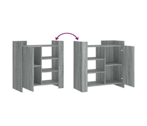 Aparador de madera de ingeniería gris Sonoma 73,5x35x75 cm