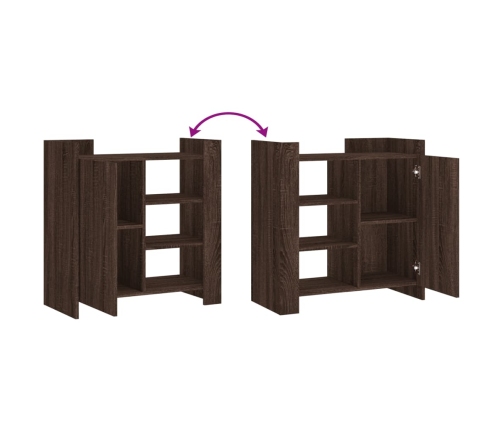 Aparador de madera de ingeniería marrón roble 73,5x35x75 cm