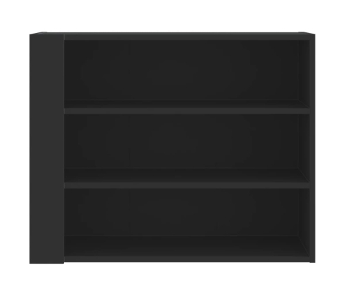 Armario de pared madera de ingeniería negro 75x35x60 cm