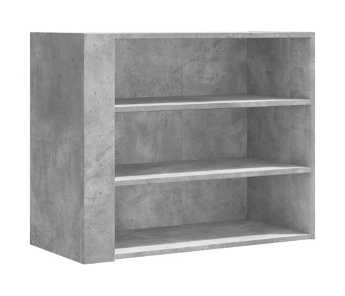 Mueble de pared madera ingeniería gris hormigón 75x35x60 cm