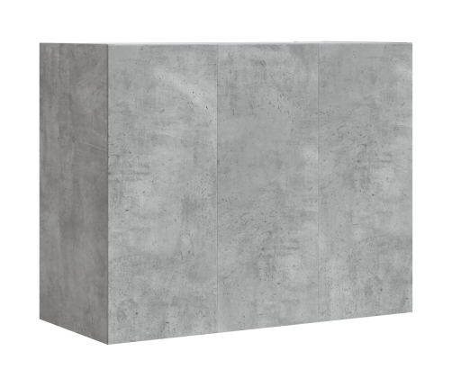 Mueble de pared madera ingeniería gris hormigón 75x35x60 cm