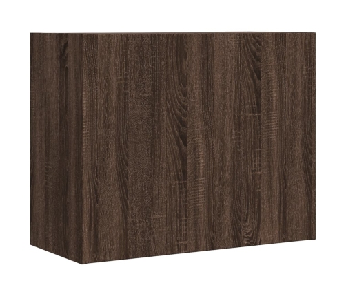 Armario de pared madera de ingeniería marrón roble 75x35x60 cm