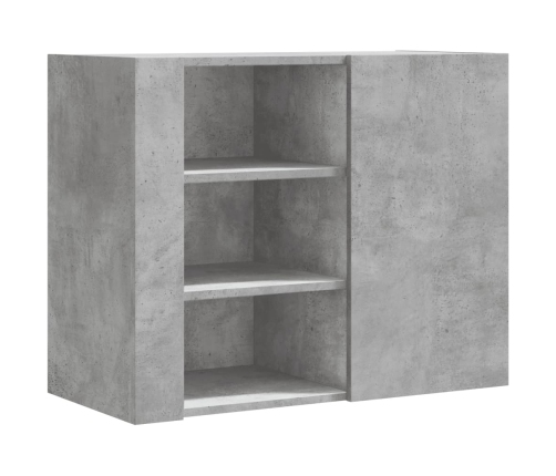 Mueble de pared madera ingeniería gris hormigón 75x35x60 cm