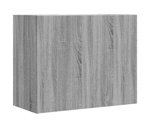 Armario de pared madera de ingeniería gris Sonoma 75x35x60 cm